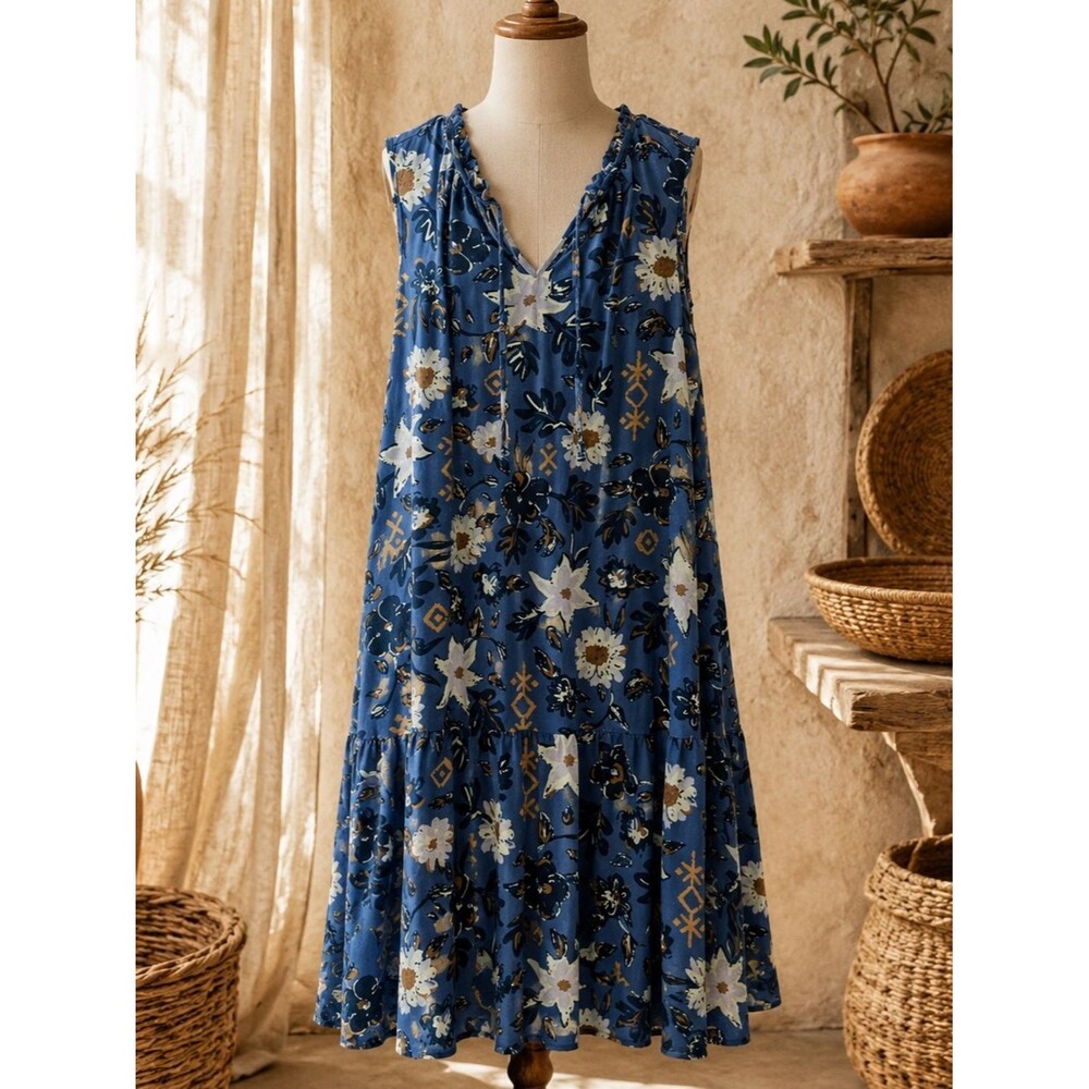 Sonoma Goods For Life Sleeveless Dress Size Large Floral Print